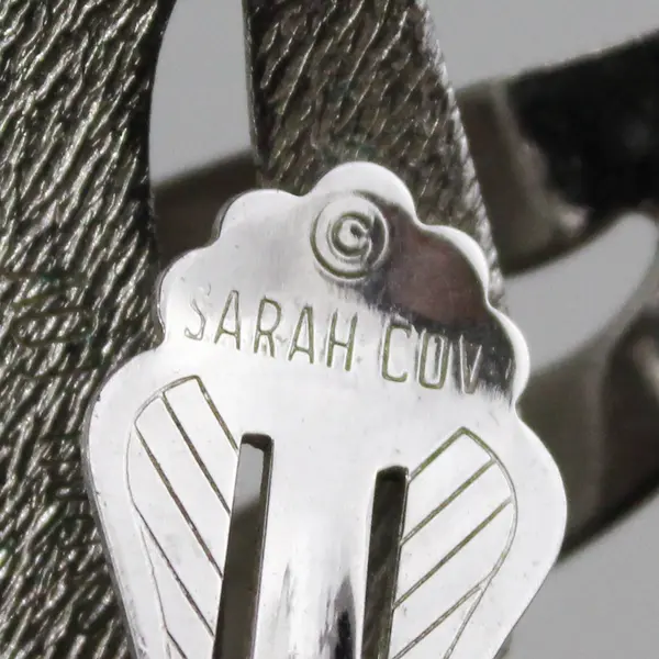 Vintage Sarah Coventry Satin Flame Silver-Tone Clip-On Earrings