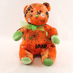 Orange and Green Halloween Teddy Bear 11"