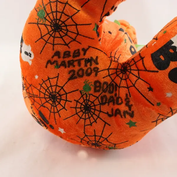 Orange and Green Halloween Teddy Bear 11"