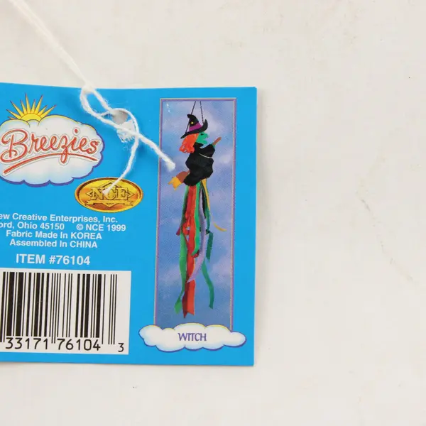 New Creative Enterprises Breezies Halloween Witch Wind Sock 76104
