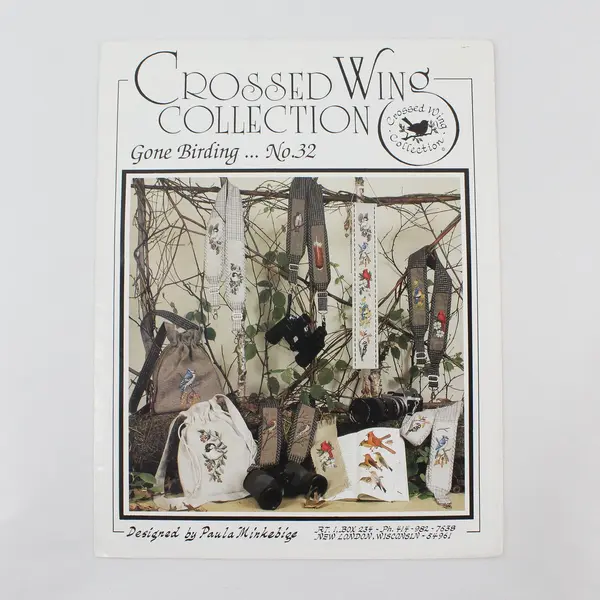 Lot 3 Cross Stitch Patterns Creative Needle RibbonFloss Birds Floral 1981-1995