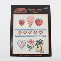 VTG Hickory Hollow A Beginner's Guide to Duplicate Stitch De Selby 1991 Signed