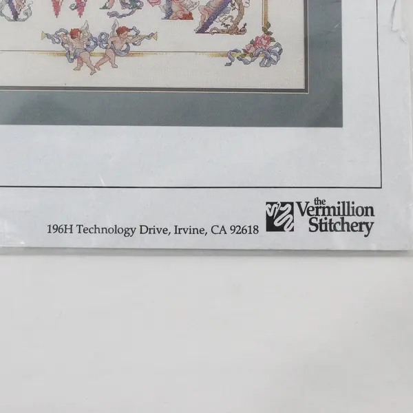 Vermillion Stitchery Cherub Alphabet #118 Cross-Stitch Pattern by Donna Giampa