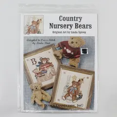 Single Cross Stitch Pattern Country Nursery Bears Original Art by Linda Spivey