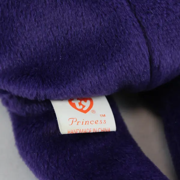 Ty Beanie Babies Princess 1997 8in Purple Plush Bear Vintage Retired No Ear Tag