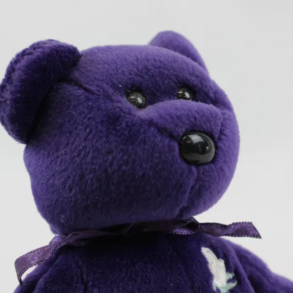 Ty Beanie Babies Princess 1997 8in Purple Plush Bear Vintage Retired No Ear Tag