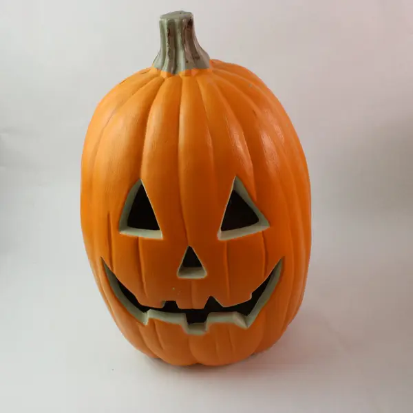 Vintage Style Tall Blow Mold Jack O Lantern Pumpkin Halloween 16in