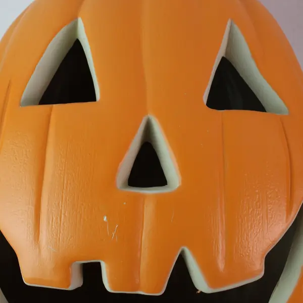 Vintage Style Tall Blow Mold Jack O Lantern Pumpkin Halloween 16in
