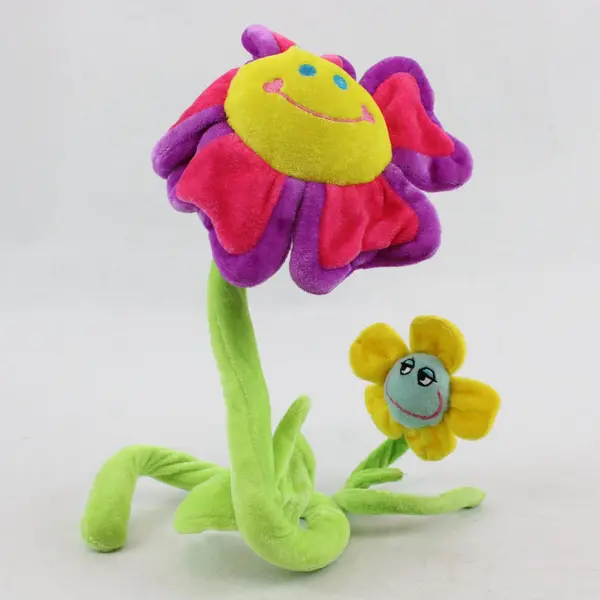 Best Made Toys Limited Lot of 2 Bendable Flower Plush Pink Purple Yellow