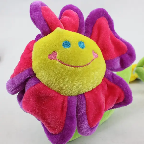 Best Made Toys Limited Lot of 2 Bendable Flower Plush Pink Purple Yellow