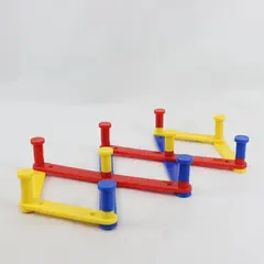 Vintage Primary Colors Plastic Accordion Peg Rack