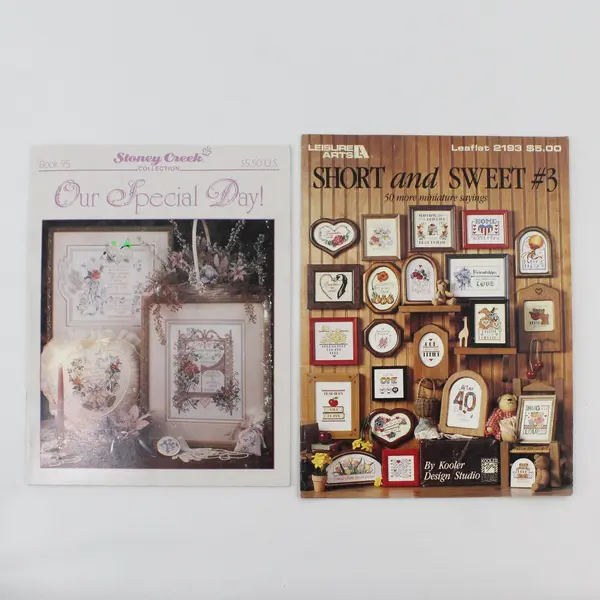 Lot of 2 Cross Stitch Pattern Booklets Our Special Day Short & Sweet #3