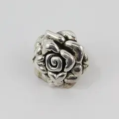 KHAS 925 Sterling Silver Floral Ring Size 6.25