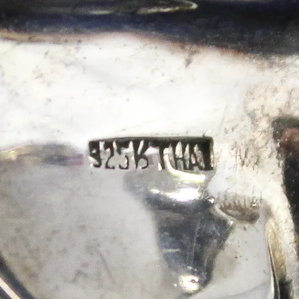 KHAS 925 Sterling Silver Floral Ring Size 6.25