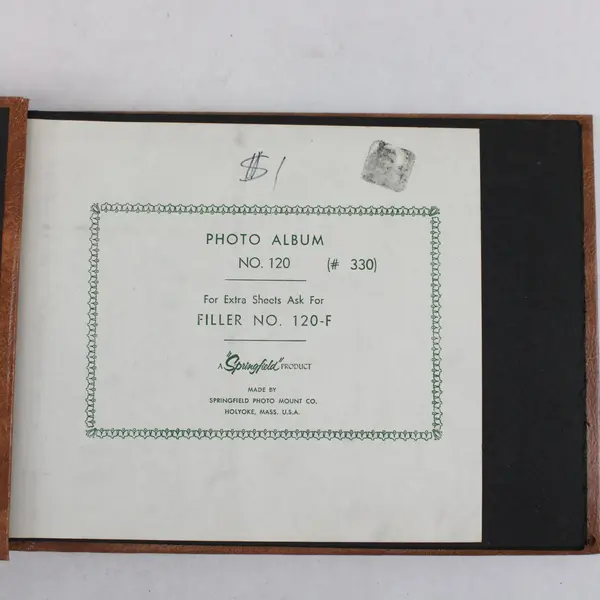 Springfield Photo Mount Photo Album NO. 120 & 2 Sealed Packs of 25 Filler Sheets