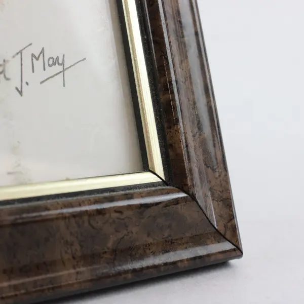 Signed Robert J. May Framed Dog Portrait Print in Frame