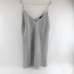 Say What Shiny Silver Knit Mesh Mini Dress Women's XL