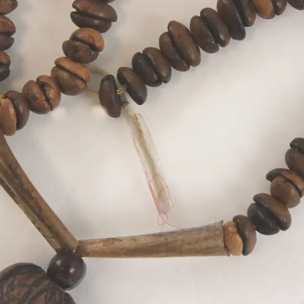 Brown Seed Shell Boho Beaded Necklace 23"