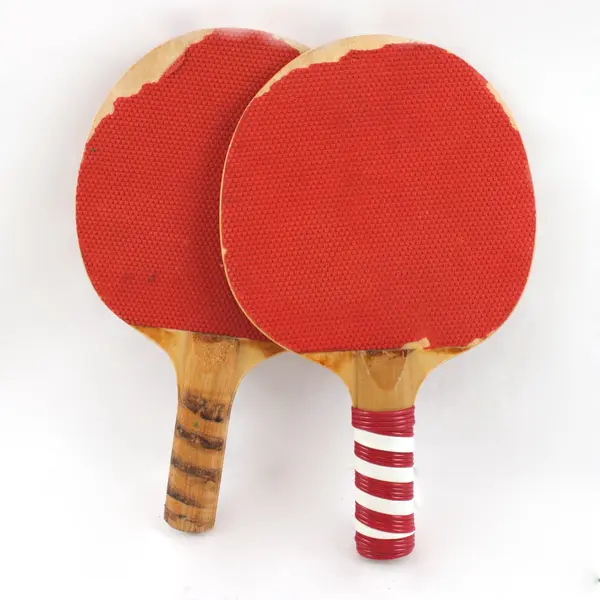 Vintage Trans Global Sports Table Tennis Set 4 Paddles Net Clamps