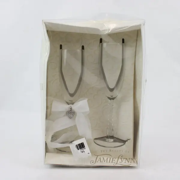 The Beauty of Jamie Lynn Bride Groom Champagne Flutes Wedding Gift