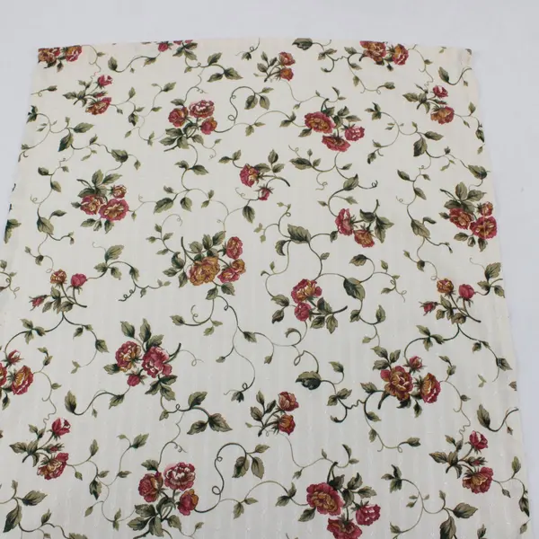 Vintage Cream Rose Vine Table Runner 90in Long