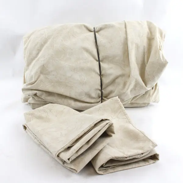 Vtg Dan River Queen Sheet Set USA Made Beige Includes 2 Pillow Shams
