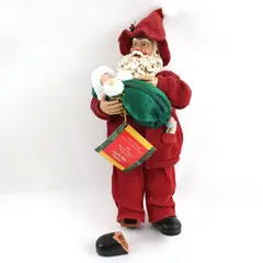 Possible Dreams Clothtiques North Pole Nanny Santa w/ Baby Figurine Box - Flawed