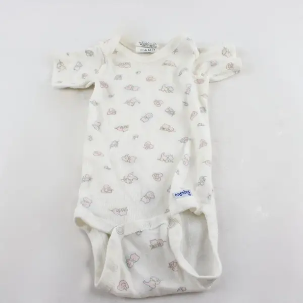 Gerber Pink Kitten Print White Short-Sleeved Onesie Newborn