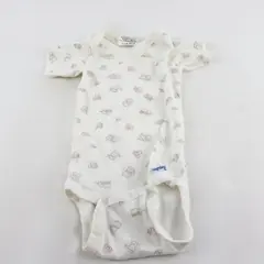 Gerber Pink Kitten Print White Short-Sleeved Onesie Newborn