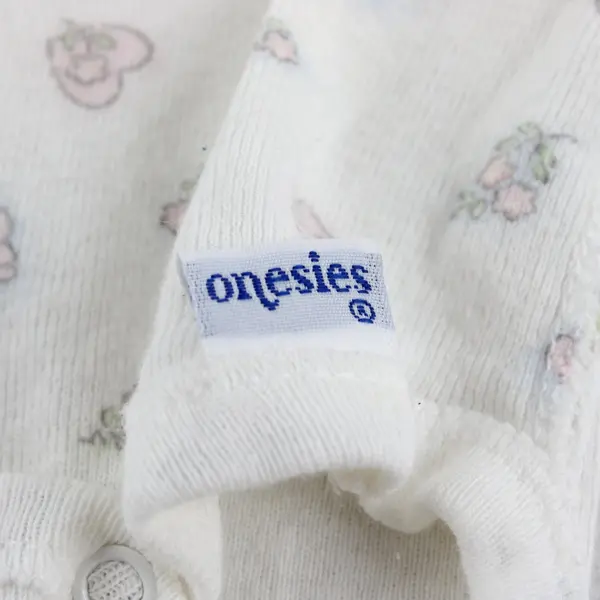 Gerber Pink Kitten Print White Short-Sleeved Onesie Newborn