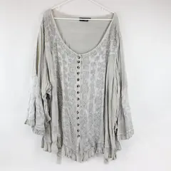 The Romeo & Juliet Collection Grey Button Down Long Sleeve Blouse Size 5X
