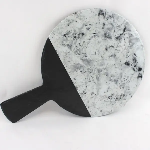 Elite Global Solutions Round Horizons Faux Marble Serving Board 12"