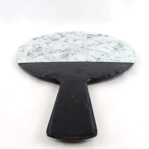 Elite Global Solutions Round Horizons Faux Marble Serving Board 12"