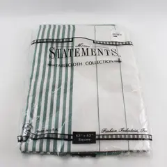 Home Statements Green and White Striped Tablecloth 52" Square