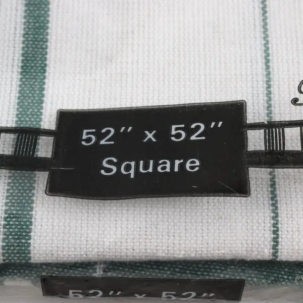 Home Statements Green and White Striped Tablecloth 52" Square