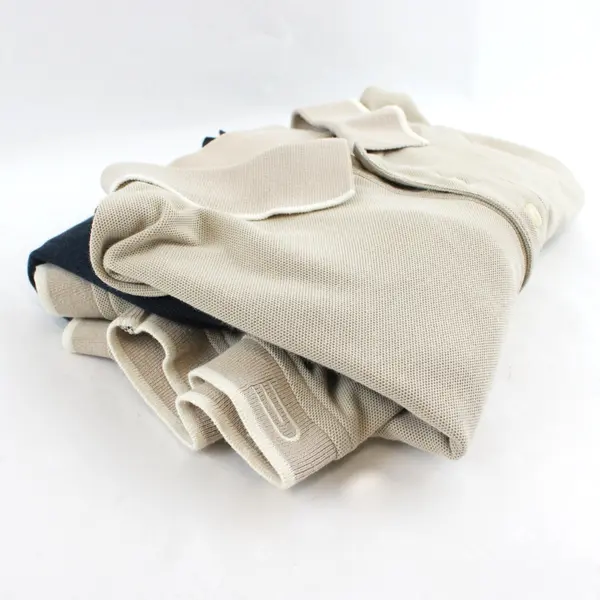 Dockers Beige and Navy Cotton Blend Golf Polo Men's XL