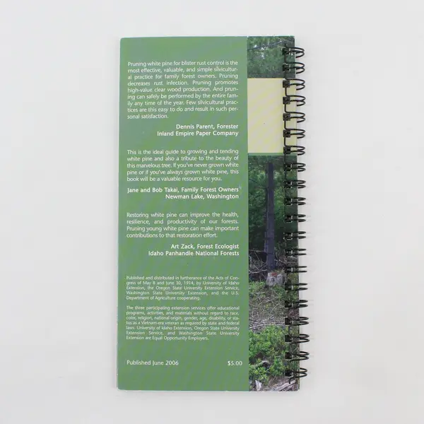 Pruning Western White Pine Chris C Schnepf John W Schwandt 2006 Spiral Bound PB