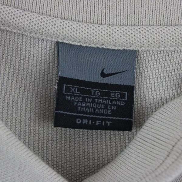 Nike Dri-Fit Beige Cotton Blend Polo Shirt Men's XL