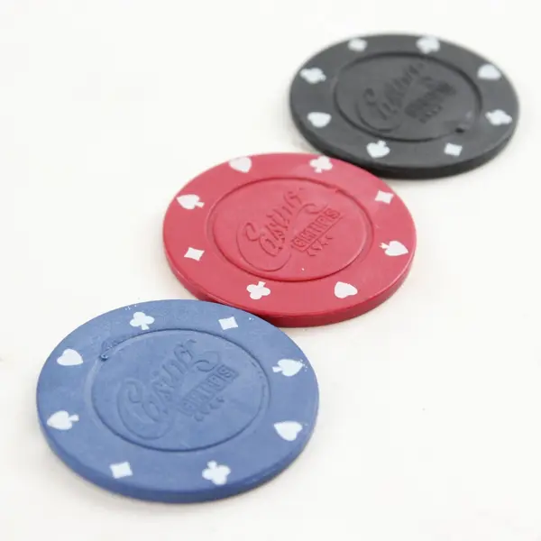 Lot of 92 Casino Poker Chips Black Red Blue