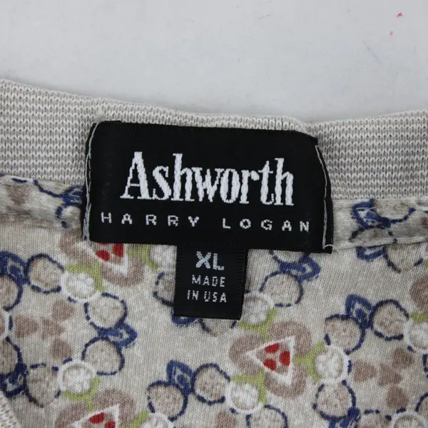 Ashworth Harry Logan Multicolor Patterned Golf Polo Shirt Men's XL
