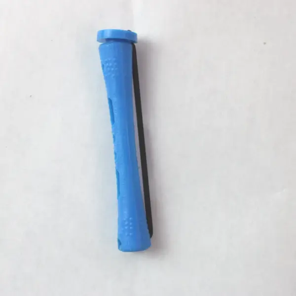 Lot of 70 Vintage Perm Rods - Mixed Bright Blue Hues and Various Sizes