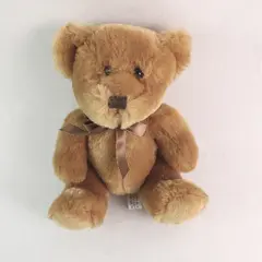 Steven Smith Brown Plush Teddy Bear with Bow Stuffed Animal