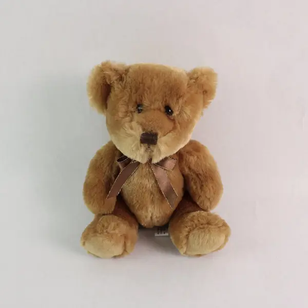 Steven Smith Brown Plush Teddy Bear with Bow Stuffed Animal