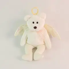 Ty Beanie Babies Halo White Angel Bear Plush Retired 1998 Iridescent Wings