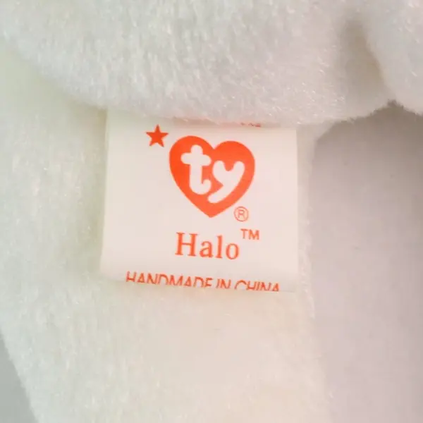 Ty Beanie Babies Halo White Angel Bear Plush Retired 1998 Iridescent Wings