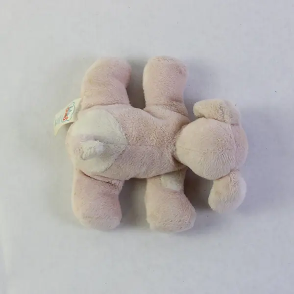 Gund Baby Spunky Rattle Plush Dog Pink White Baby Toddler Toy 4in