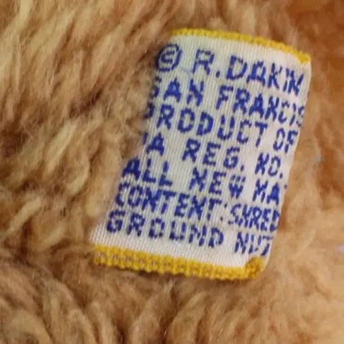 Vintage 1976 Dakin Baby Brown Bearfoot Teddy Bear Plush Stuffed Animal