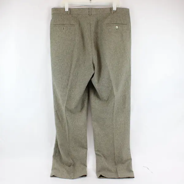 Slates Beige Tweed Tapered Leg Dress Pants Men's 38x32