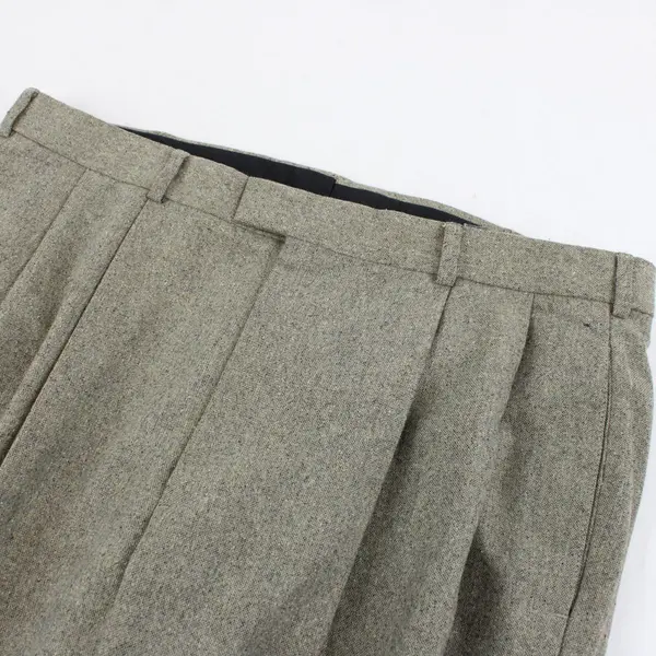 Slates Beige Tweed Tapered Leg Dress Pants Men's 38x32
