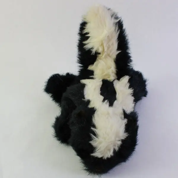 Vintage Folkmanis Skunk Plush Hand Puppet Black White Made in USA